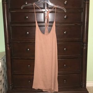 Tie pink/beige sundress